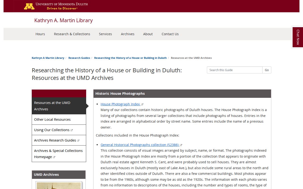 St. Louis County city directory house-history guide from UMD