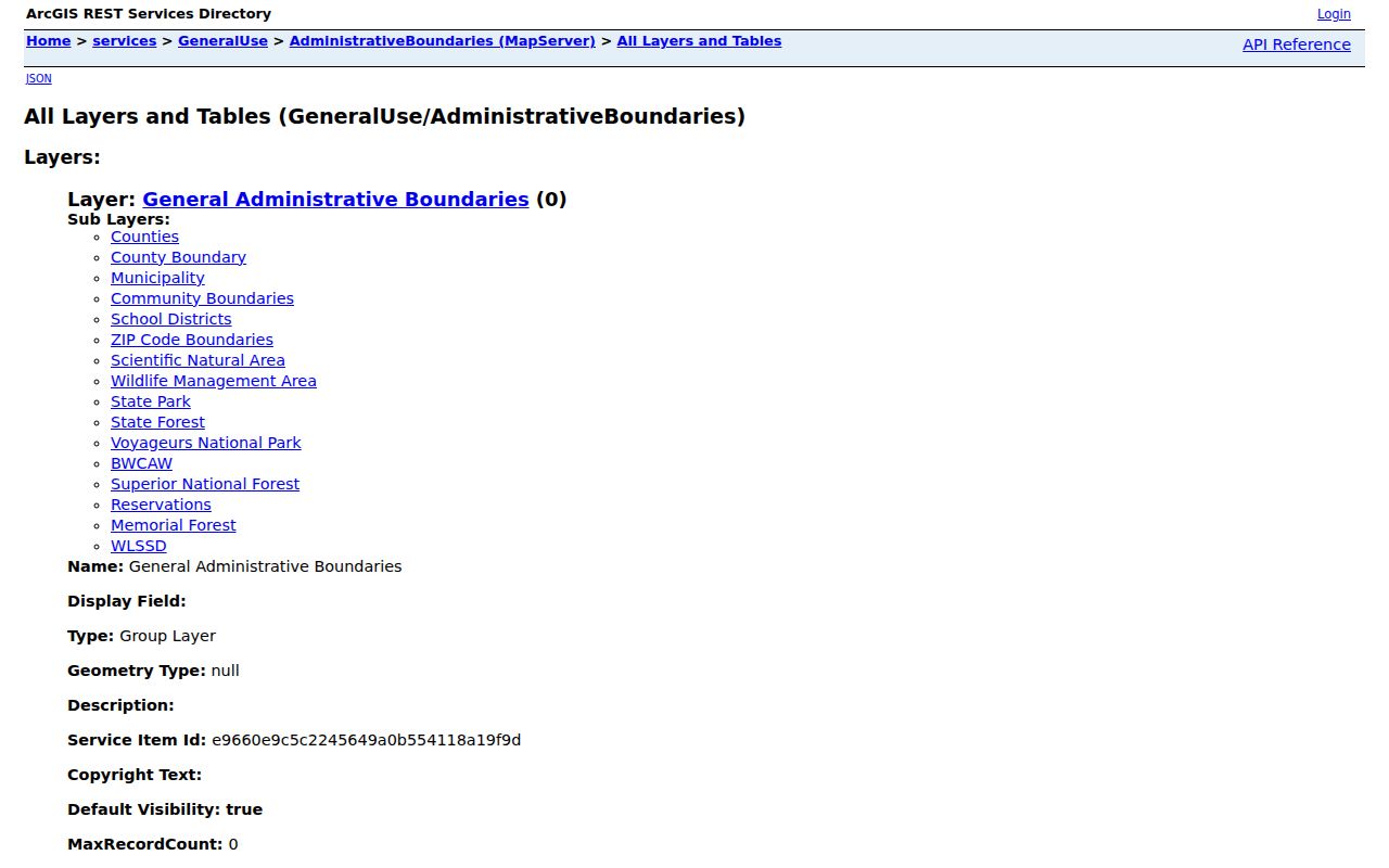 St. Louis County ZIP code directory county administrative boundaries layer